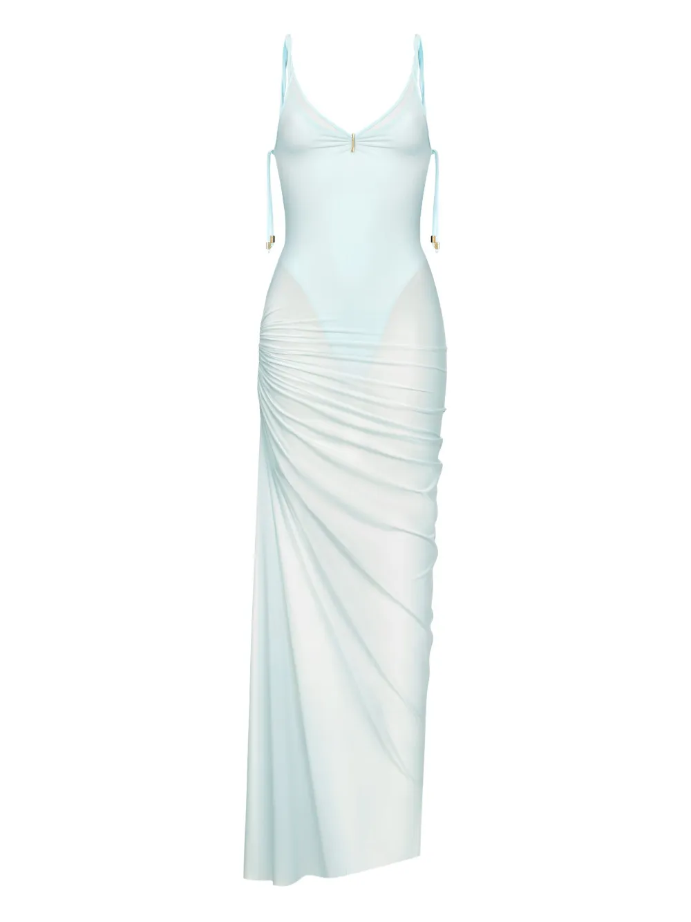 KOROBEYNIKOV mesh ruched maxi dress | Image 1