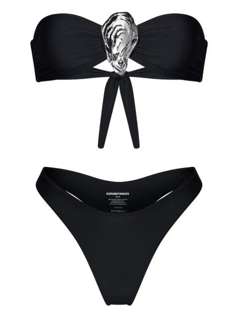 KOROBEYNIKOV bikini con detalle de concha de mar