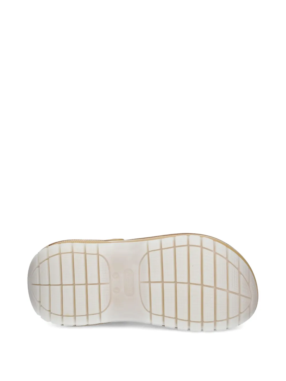 Crocs Geperforeerde slippers met plateauzool Beige