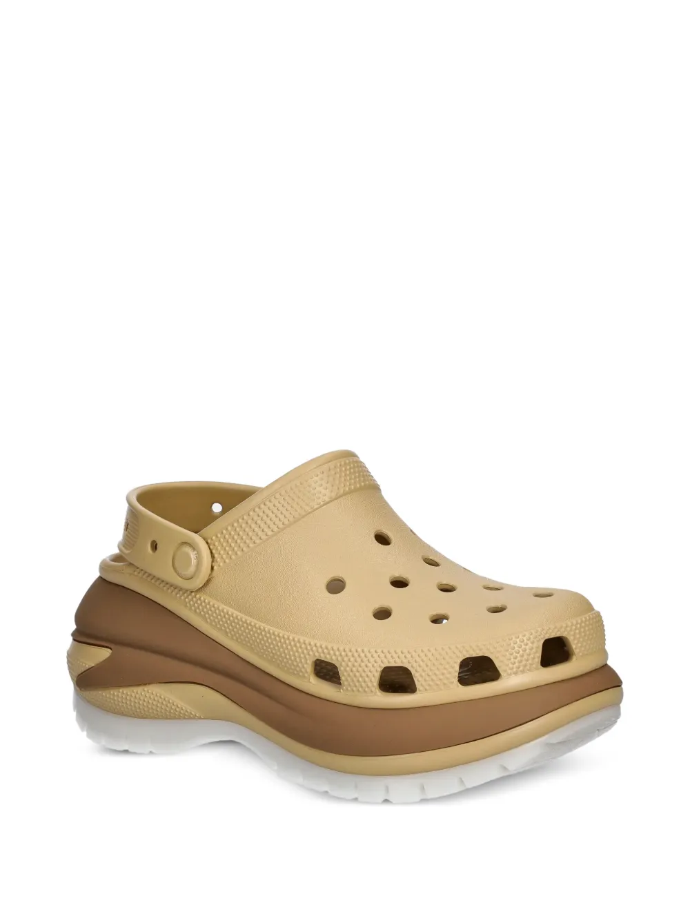 Crocs Geperforeerde slippers met plateauzool Beige