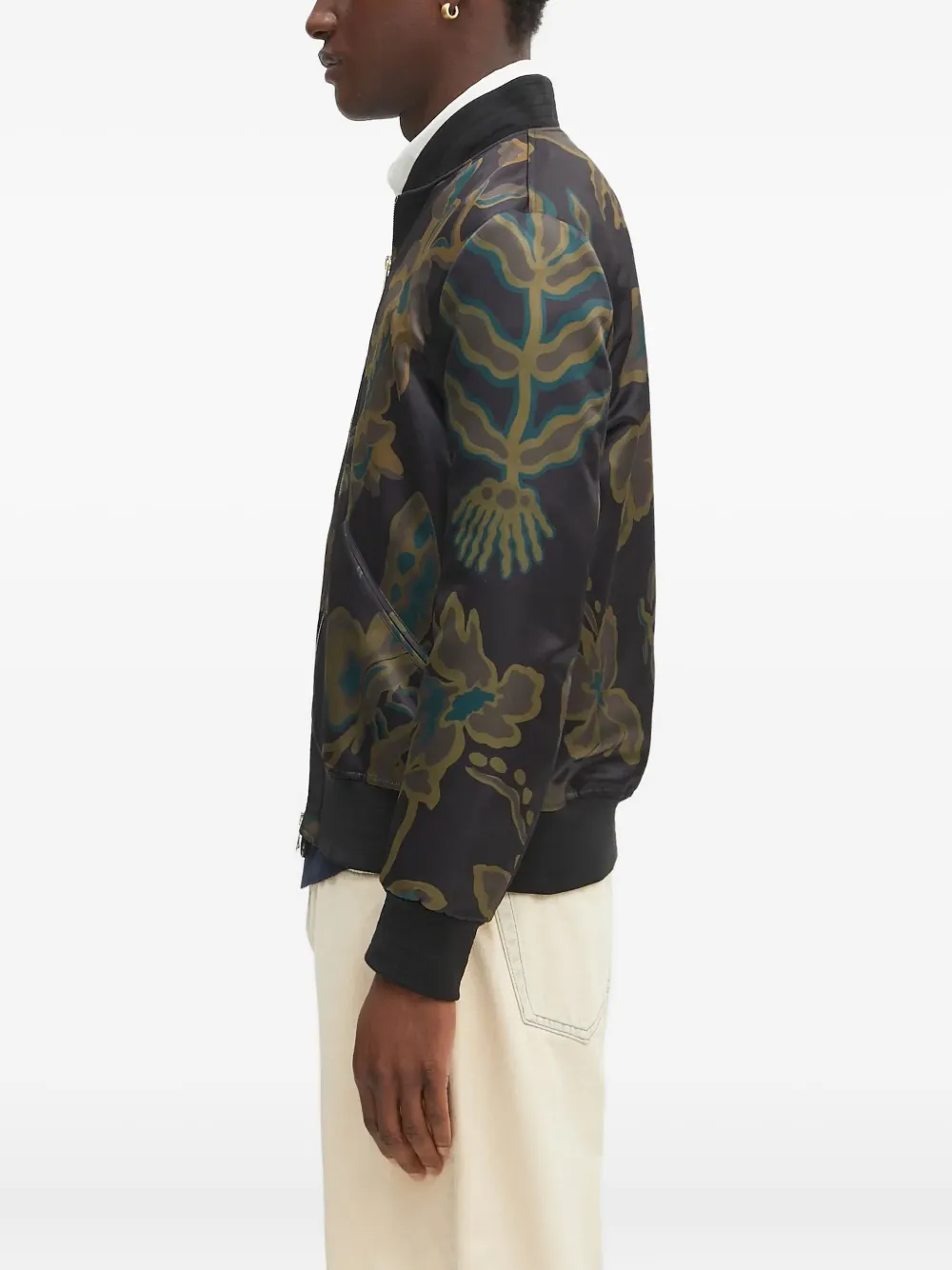 Paul Smith Bomberjack met bloemenprint Bruin