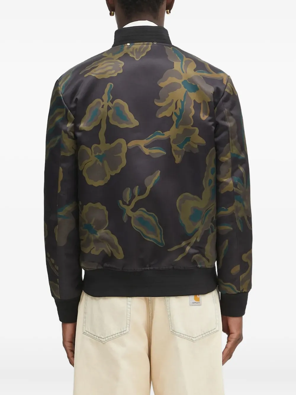 Paul Smith Bomberjack met bloemenprint Bruin