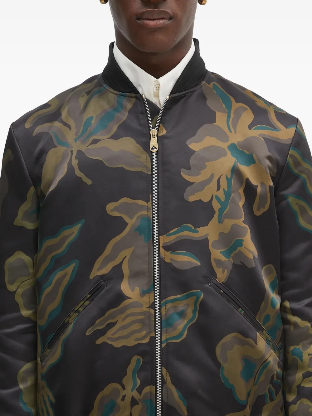 Paul Smith Bomberjack met bloemenprint Bruin