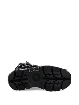 NEW ROCK 70mm Leather Platform Boots | Black | FARFETCH
