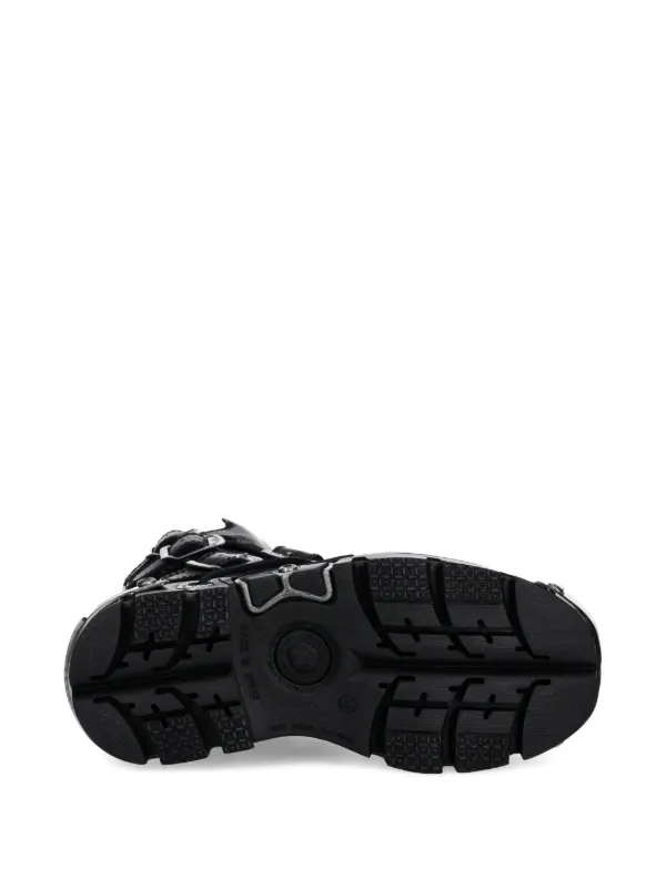 NEW ROCK 70mm Leather Platform Boots | Black | FARFETCH