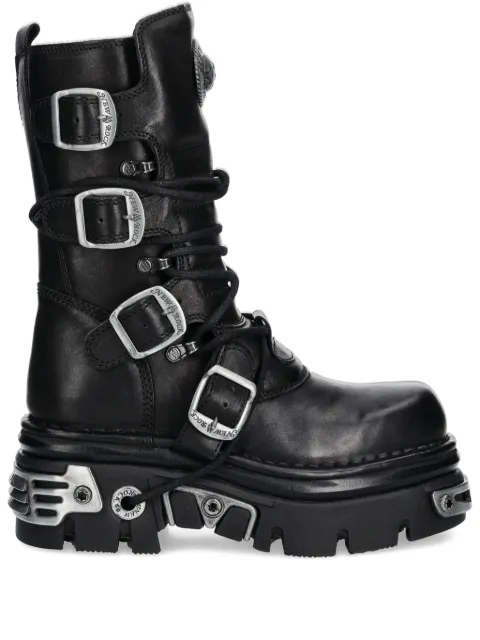 NEW ROCK 70mm leather platform boots