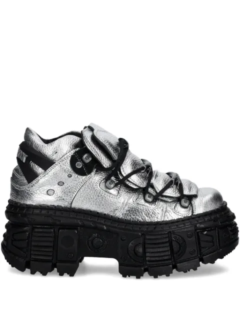 NEW ROCK metallic leather platform sneakers