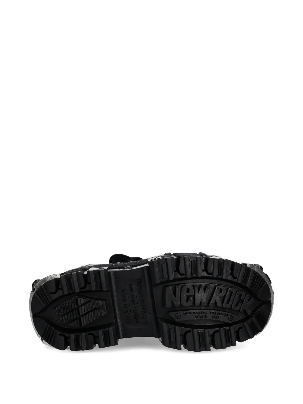 New Rock Metallic-detail Platform Sneakers In Black