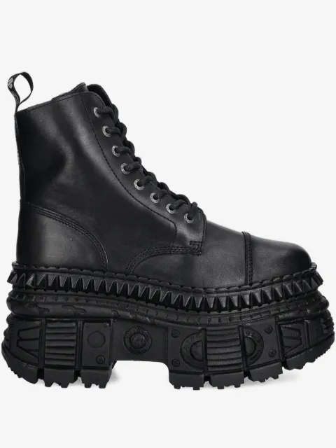 NEW ROCK 90mm lace-up platform combat boots