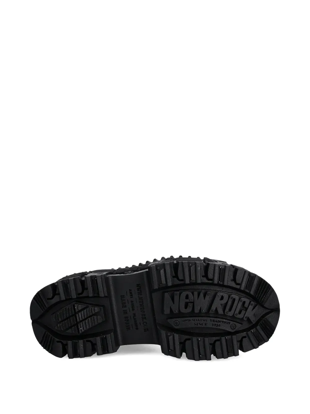 NEW ROCK 90mm lace-up platform combat boots Black