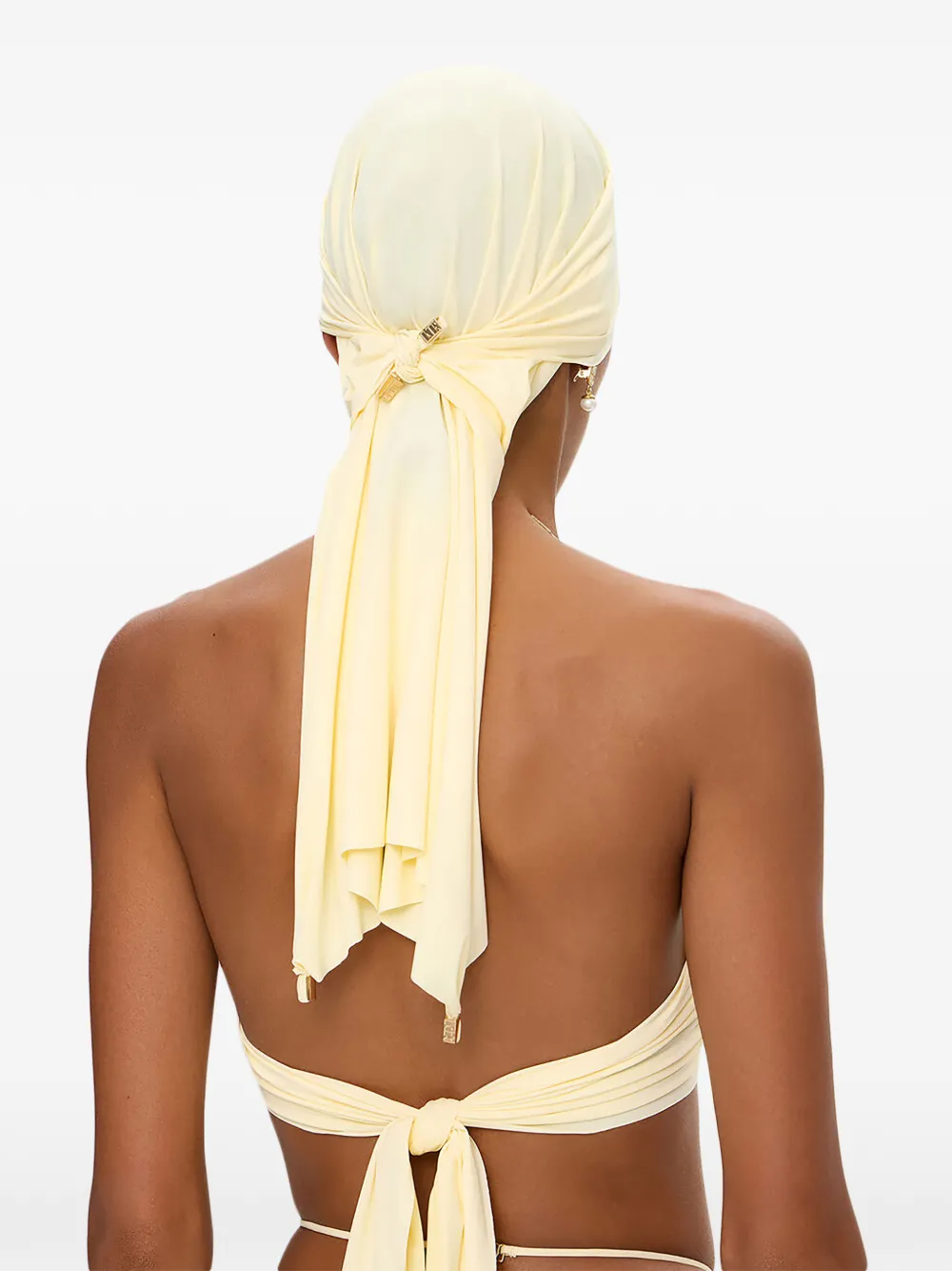 Korobeynikov Draped Headscarf In Yellow