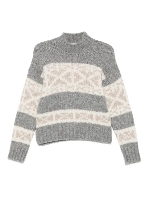 Peserico snowflake-striped sweater