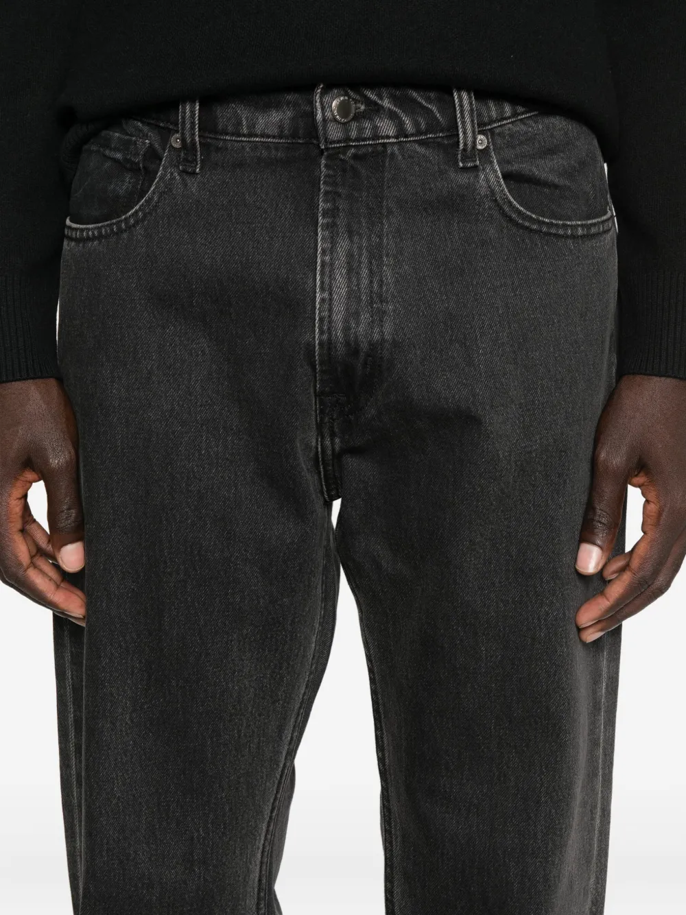 7 For All Mankind Modern straight jeans met vijf zakken Zwart