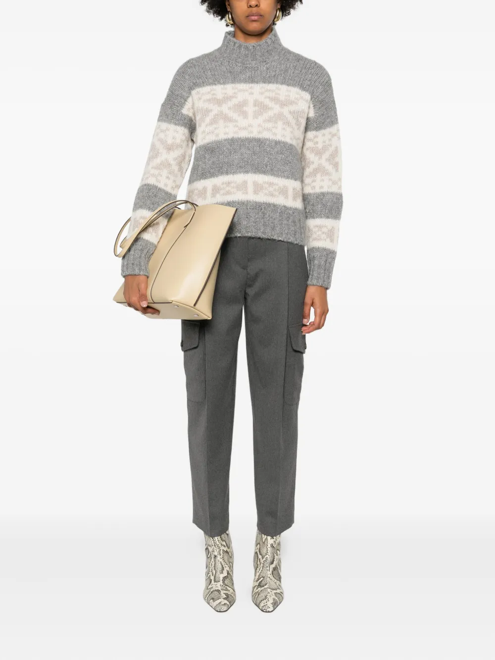 Peserico pleated cargo trousers - Grijs