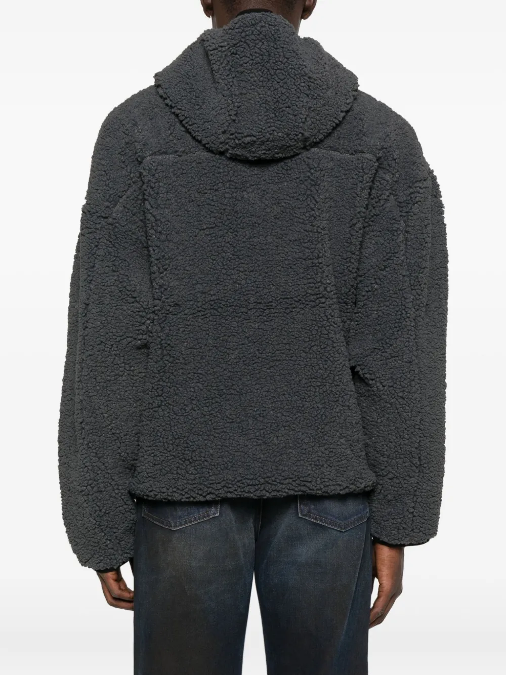 Diesel hooded logo-detail jacket Grijs