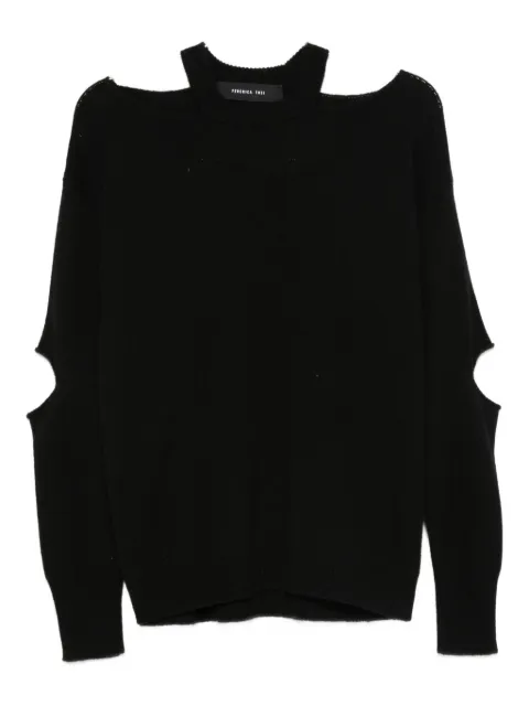 Federica Tosi cutout-sleeve crew-neck sweater