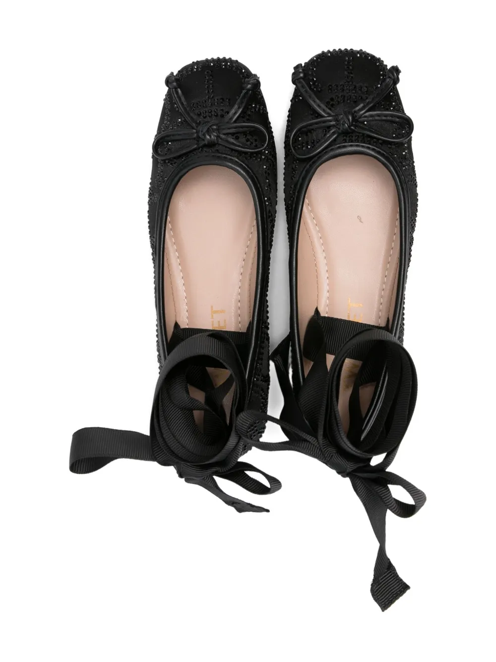 TWINSET Kids Ballerina's met kristallen Zwart