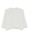 Peserico chevron-pattern sweater - Grey