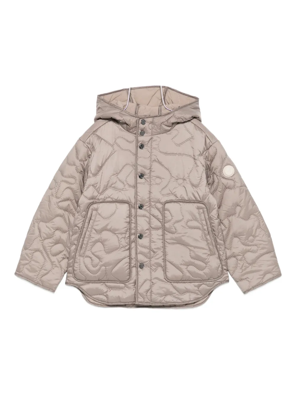 Emporio Armani Kids 3D quilted flower-pattern jacket - Toni neutri