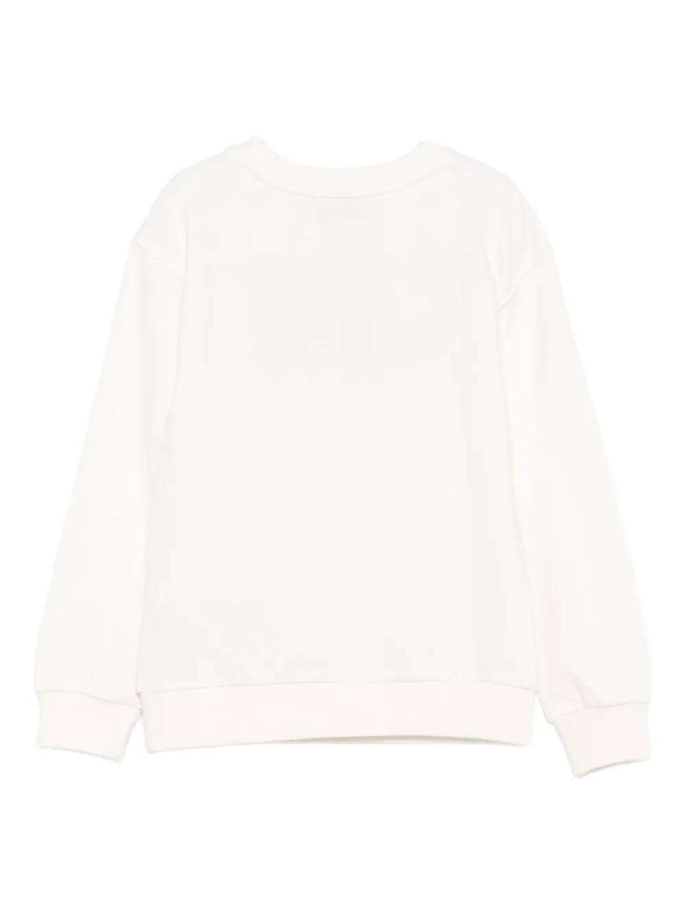 Moschino Kids Sweater met geborduurde teddybeer Wit