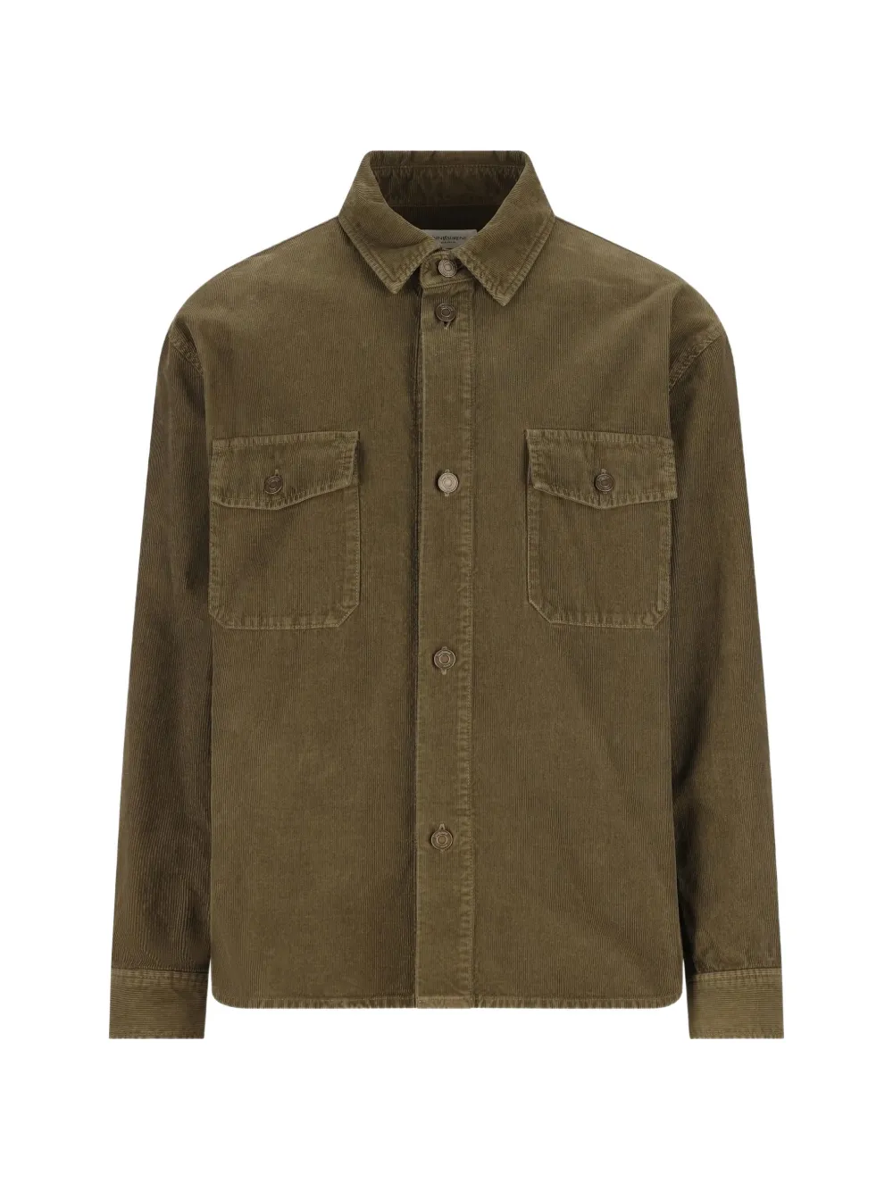 Saint Laurent pocket corduroy shirt - Green