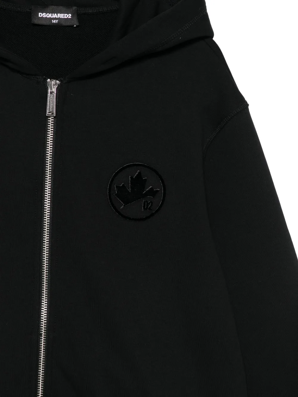 Dsquared2 Logo-detail Zip-up Hoodie In Black