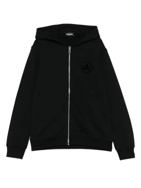 DSQUARED2 KIDS logo-detail zip-up hoodie