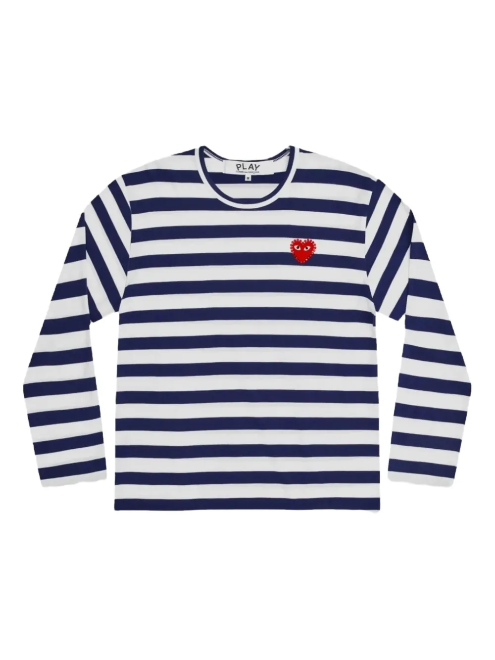 Comme Des Garçons Play striped-pattern T-shirt Blauw