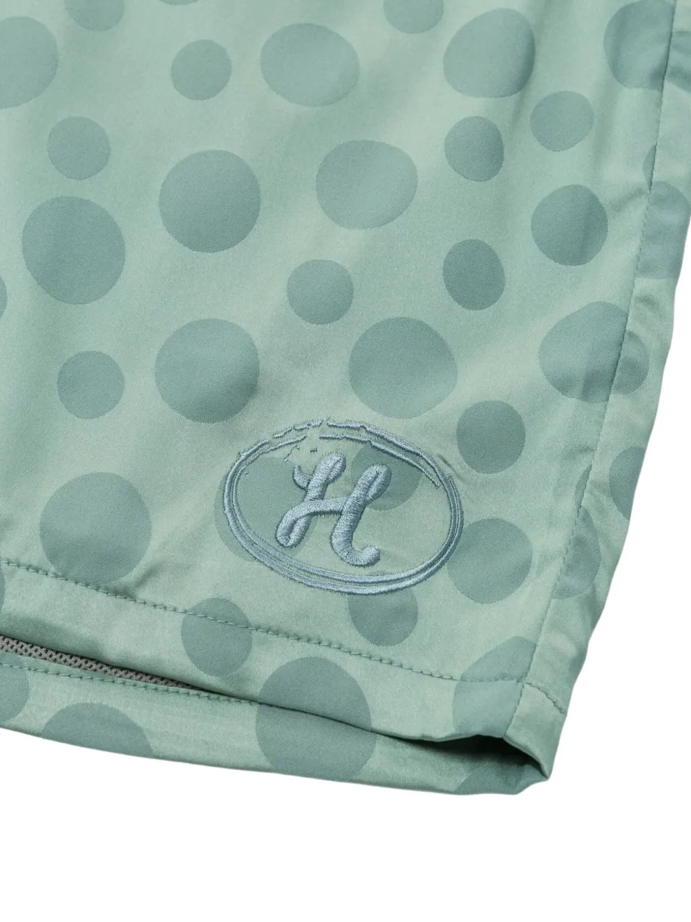 Honor The Gift Shorts met stippen en jacquard Groen