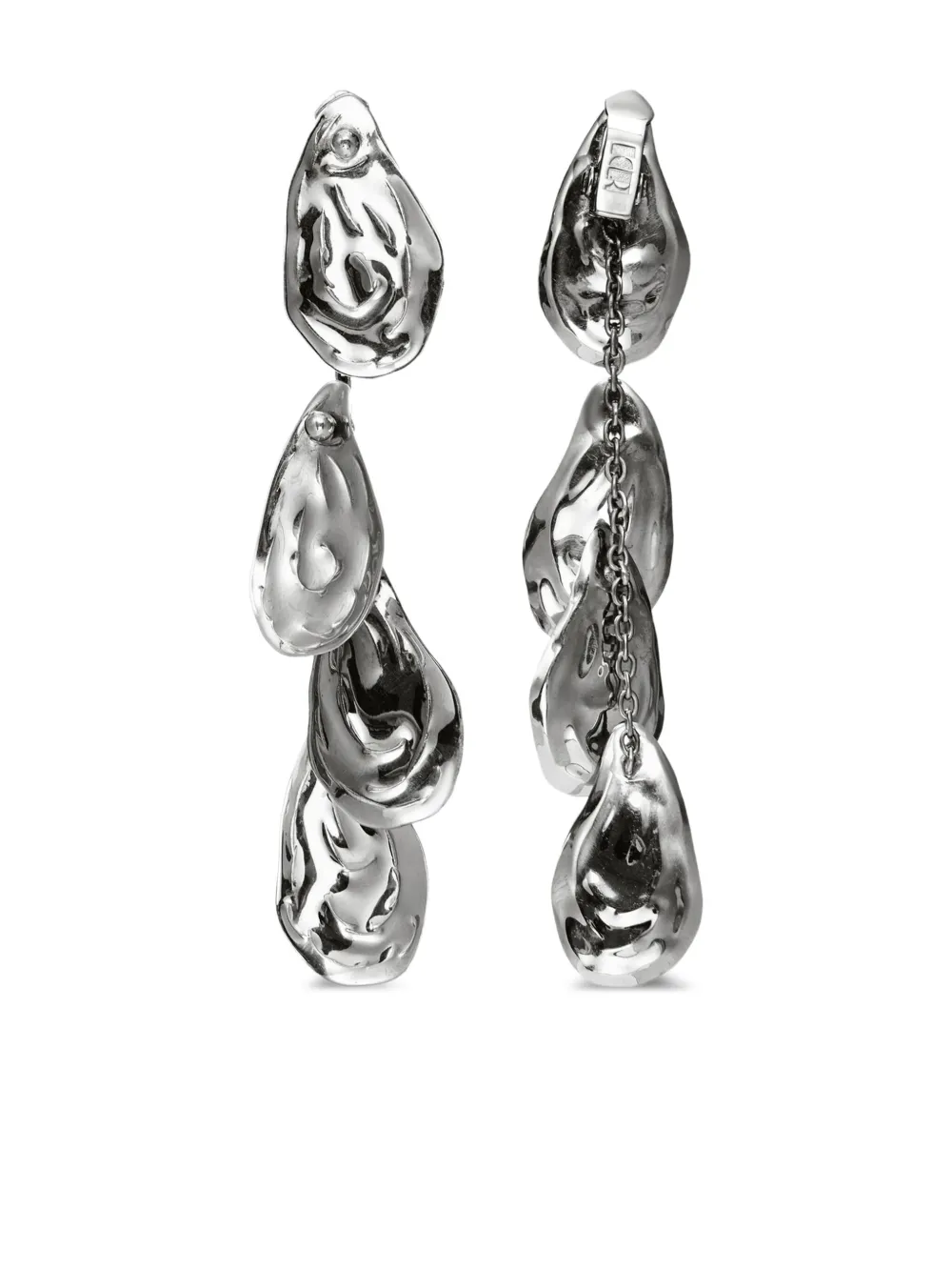 Korobeynikov Droplet Chain Earrings In Metallic