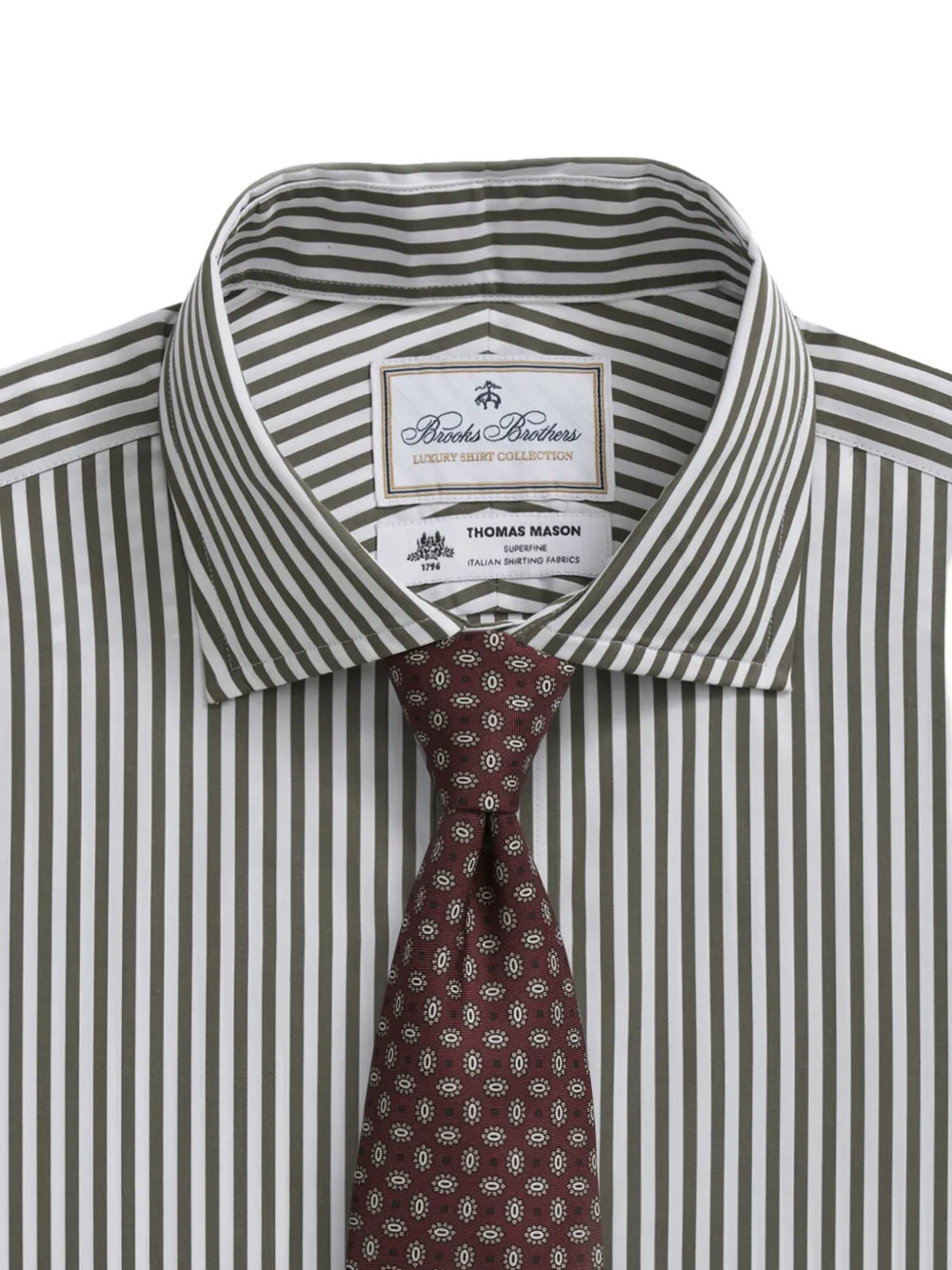 Brooks Brothers Gestreept overhemd Groen