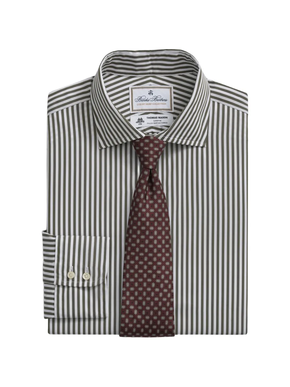 Brooks Brothers Gestreept overhemd Groen