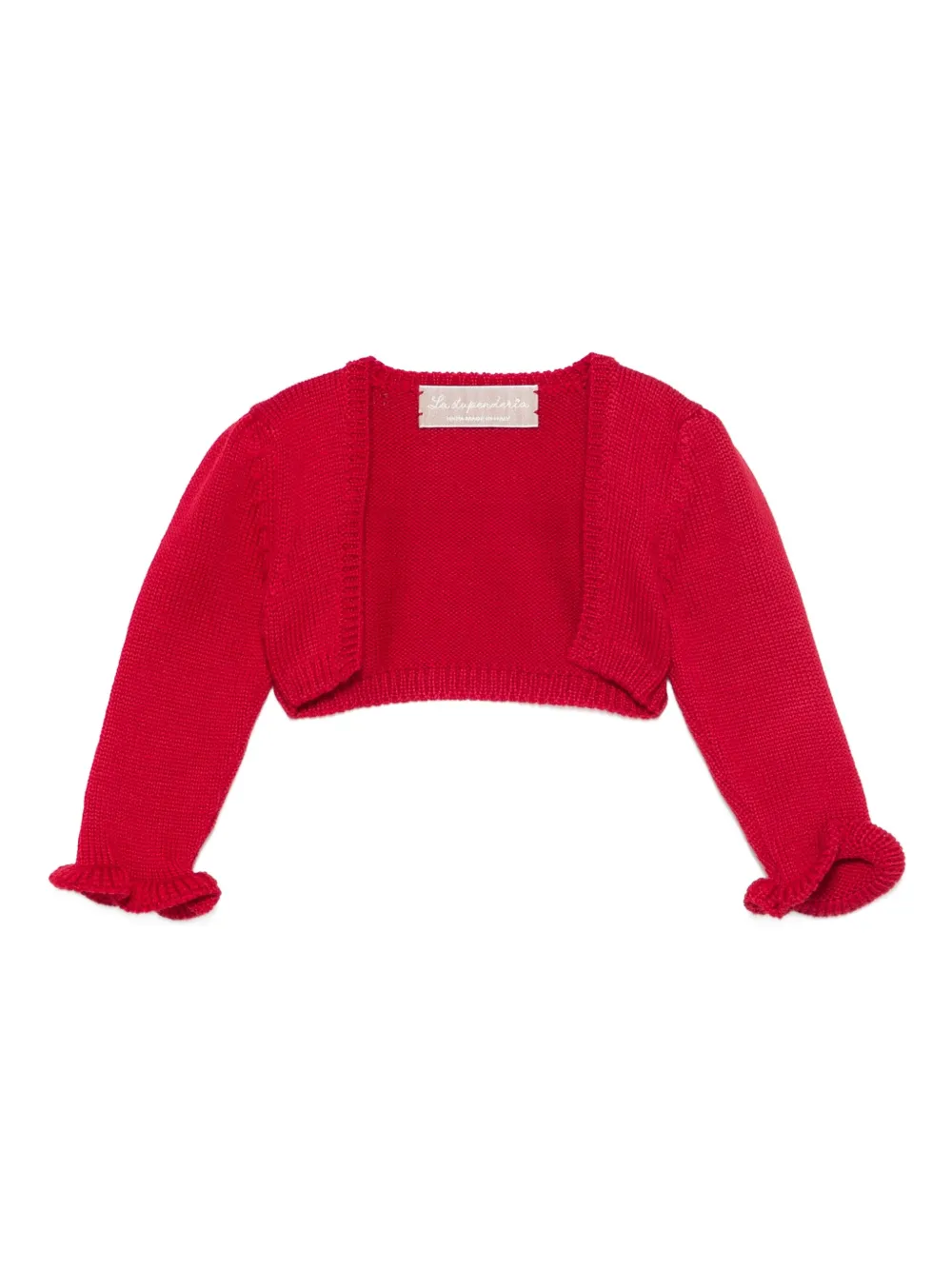 La Stupenderia Wollen top met ruches Rood