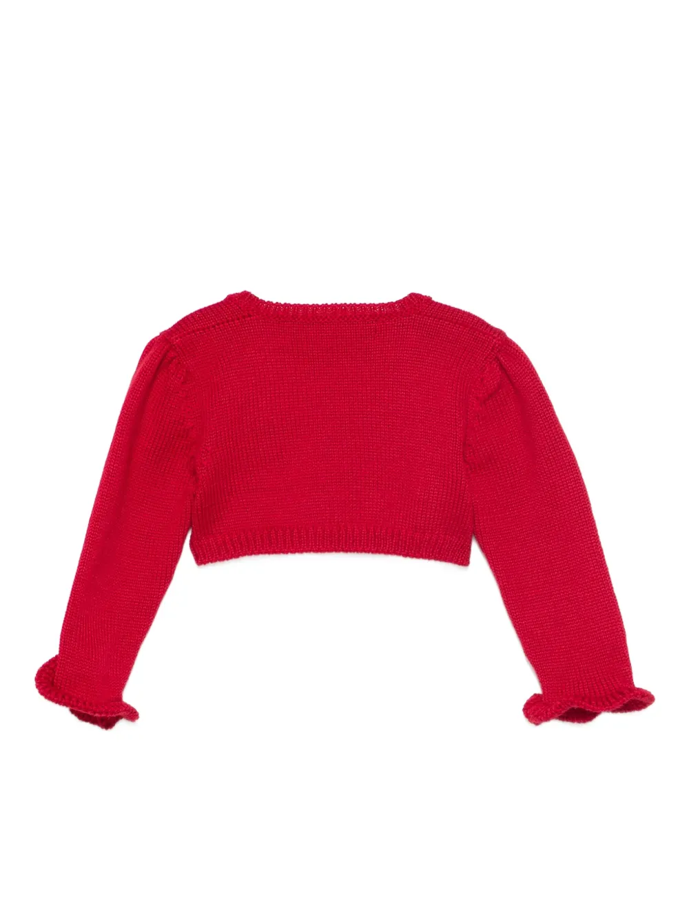 La Stupenderia Wollen top met ruches Rood
