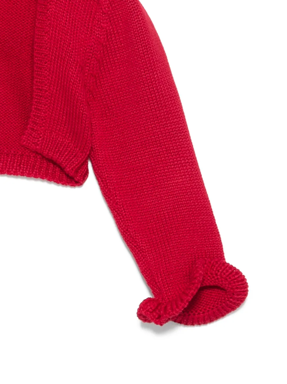 La Stupenderia Wollen top met ruches Rood