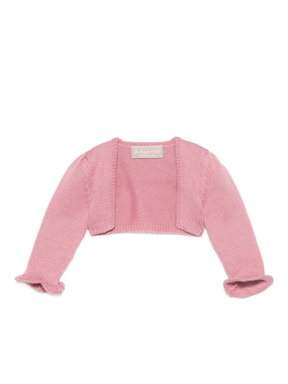 La Stupenderia Wollen vest met ruches Roze