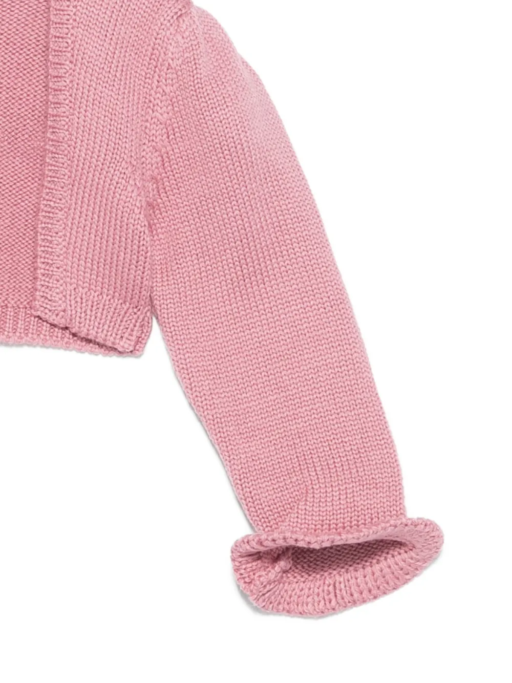 La Stupenderia Wollen vest met ruches Roze
