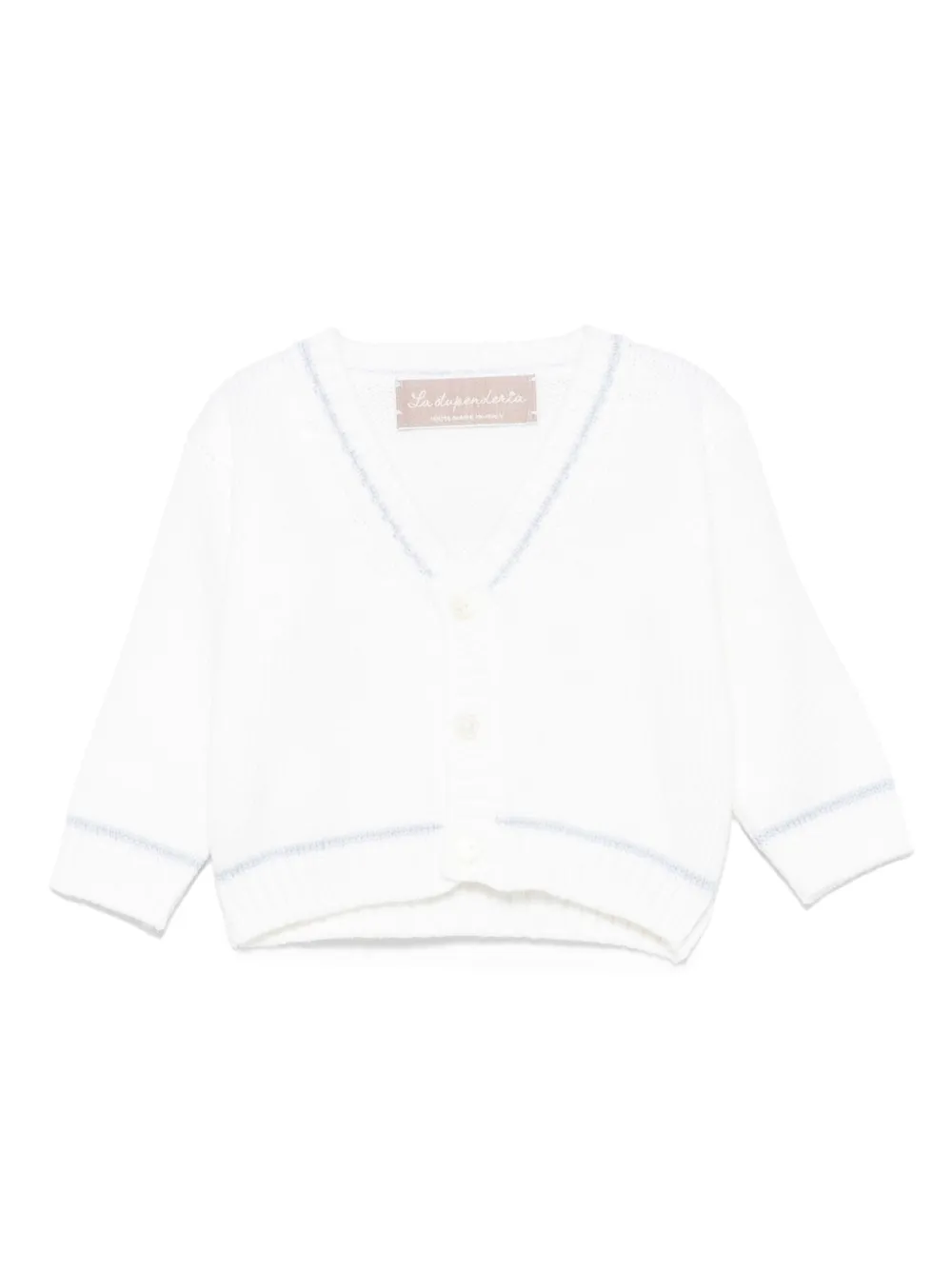 La Stupenderia ribbed-knit button cardigan - ホワイト La Stupenderia ribbed-knit button cardigan - ホワイト