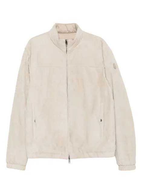 Moncler chamarra de gamuza con cierre