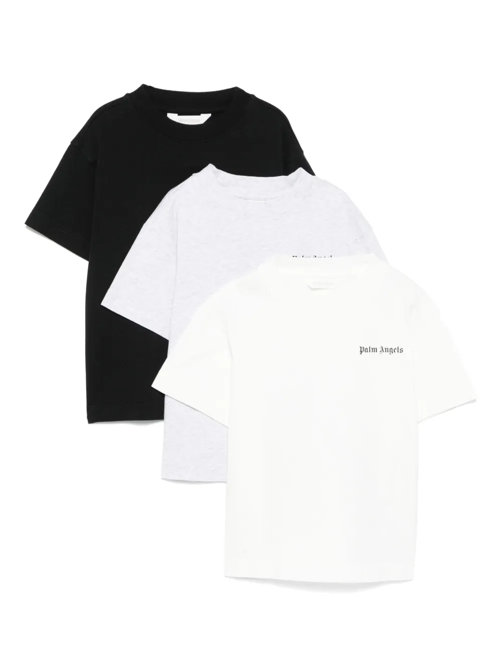 Palm Angels Kids T-shirt met geborduurd logo Wit