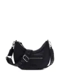 guess kids logo-plaque curved shoulder bag - Black