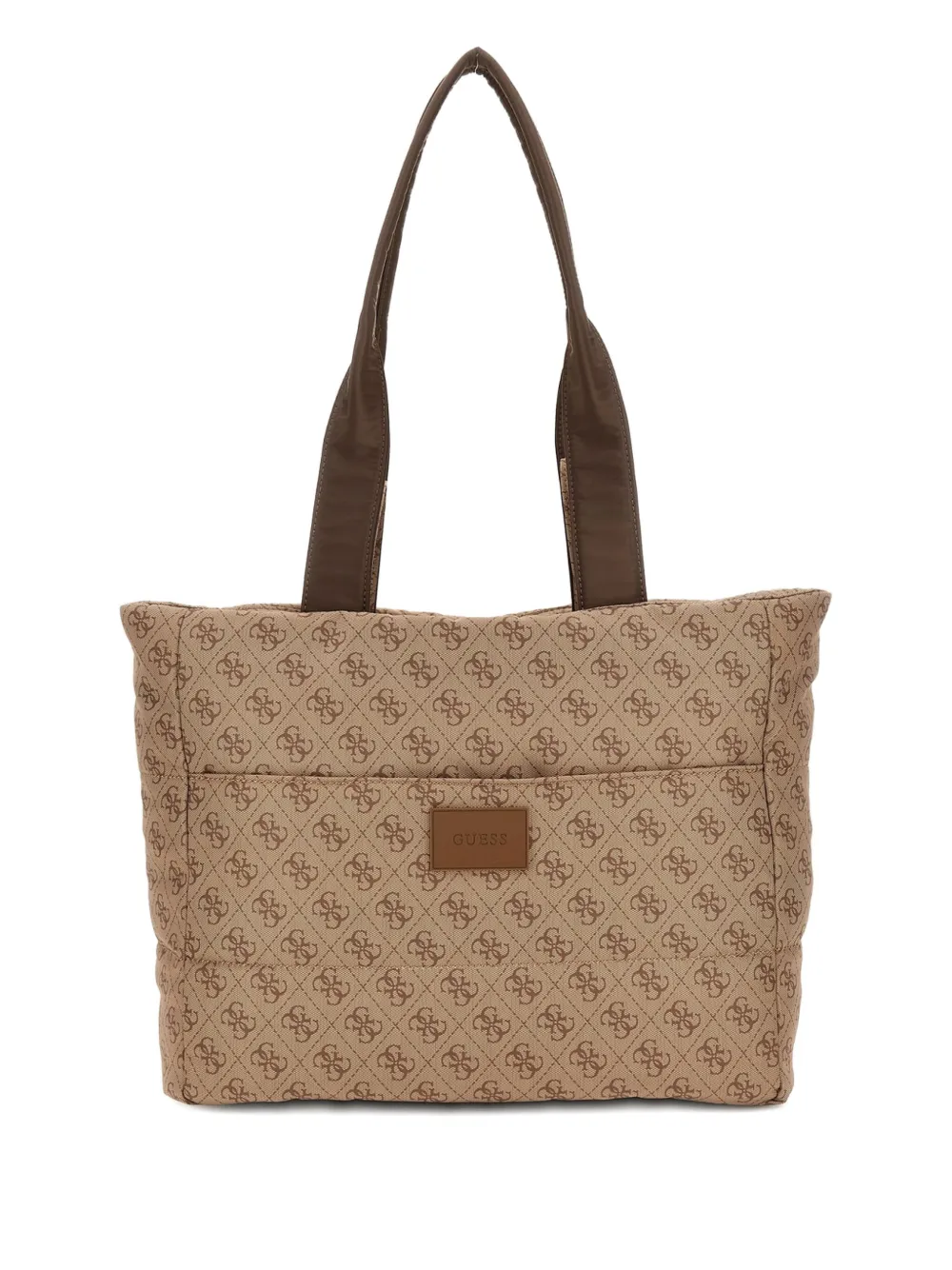 Guess kids Gewatteerde shopper met logo-jacquard Bruin