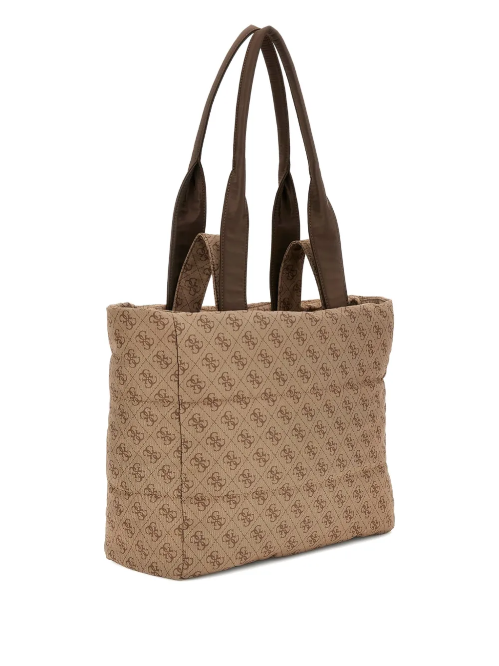 Guess kids logo-jacquard quilted tote bag - Bruin