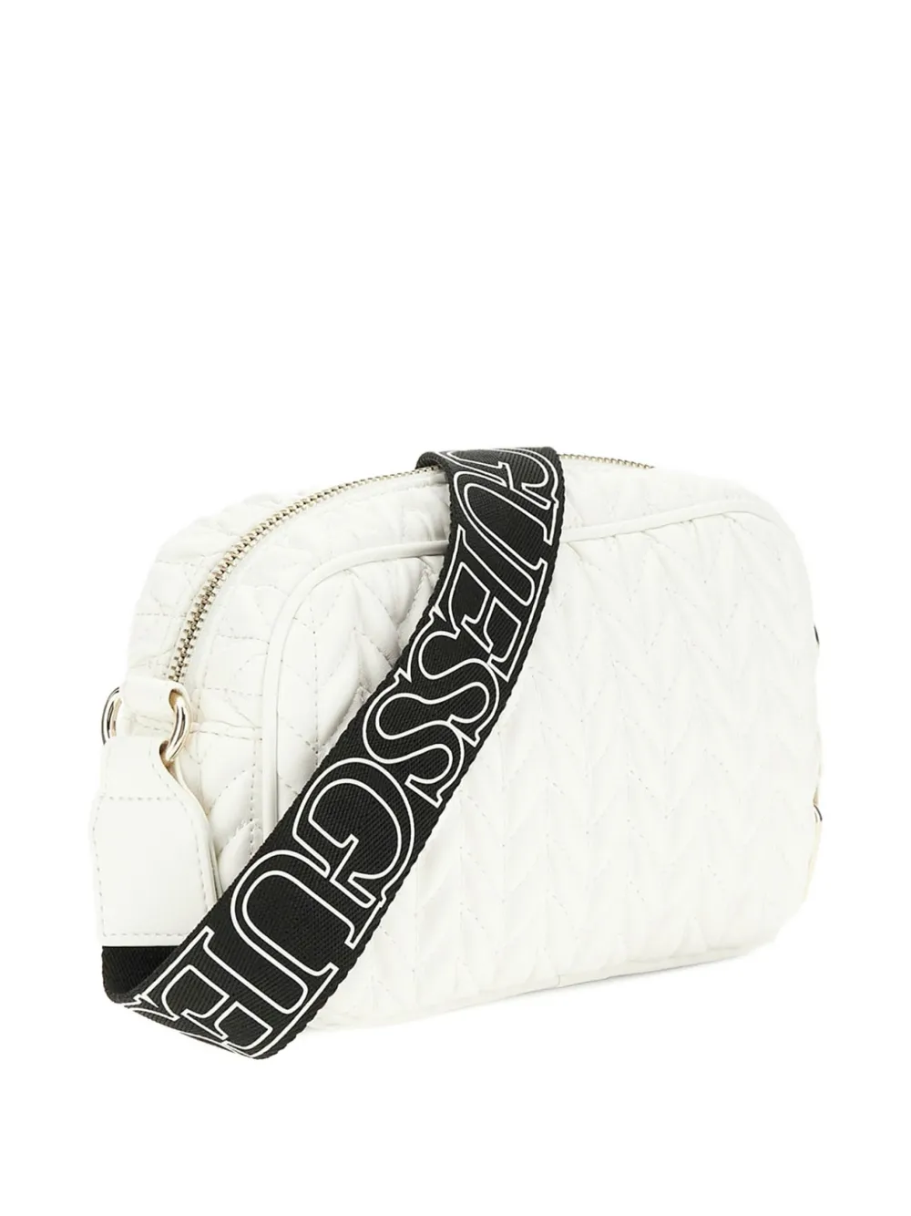 Guess kids quilted logo-strap shoulder bag - Wit