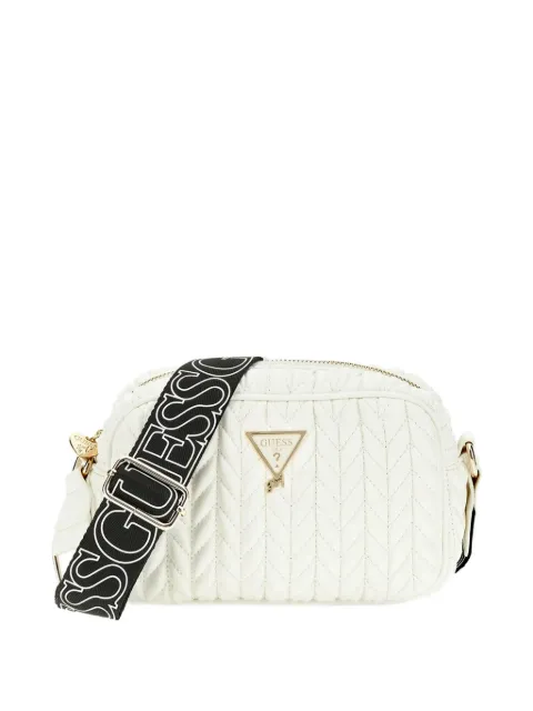 guess kids quilted logo-strap shoulder bag