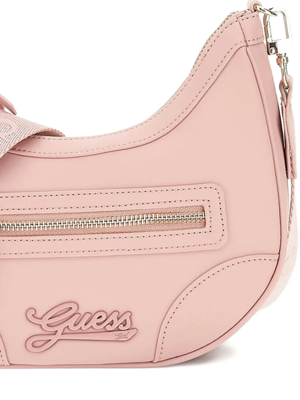 guess kids Halvemaanvormige schoudertas met logoplakkaat Roze