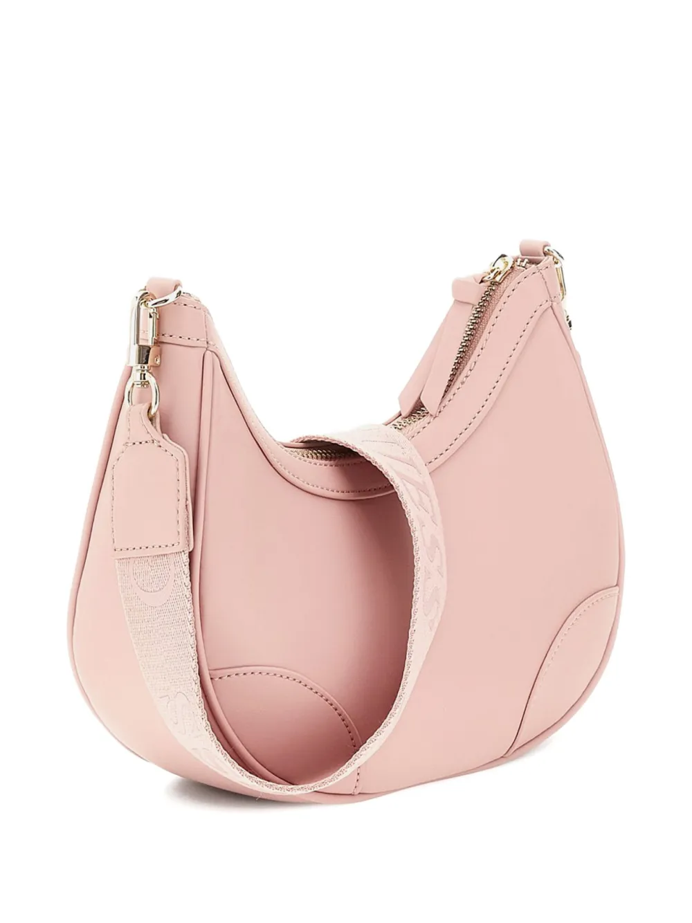Guess kids logo-plaque half-moon shoulder bag - Roze