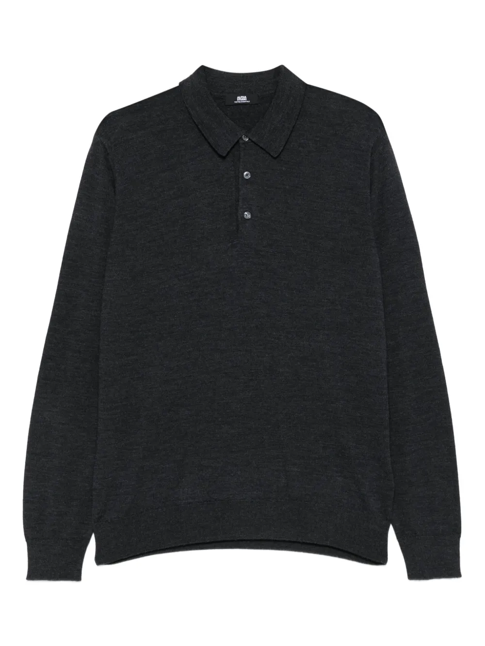 ALPHA STUDIO polo-neck long-sleeve sweater | Grey | Image 1