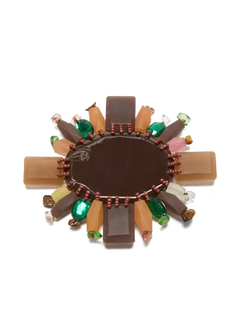MALIPARMI Rays of Elements stone-beaded brooch