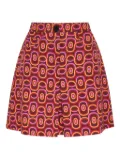 MALIPARMI geometric-pattern mini skirt - Purple